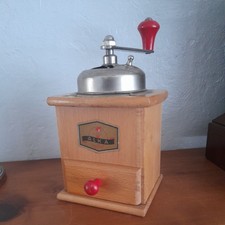 Vintage ALKA Wooden Coffee Grinder Mill