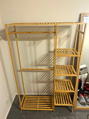 Brown wooden freestanding - wooden,