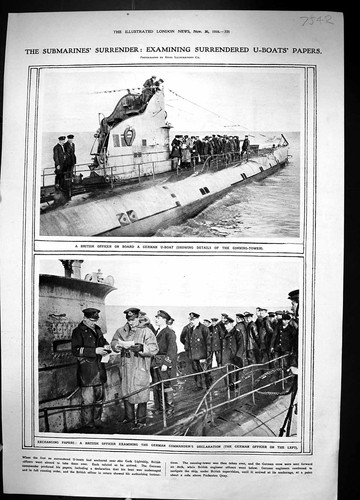 Old 1918 boat - u-boat, crews