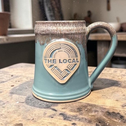 Grey fox pottery blue - grey,