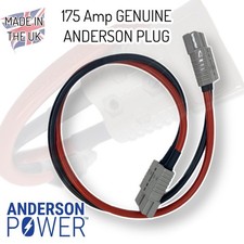 175 Amp Grey Genuine Anderson Plug Extension Lead 35mm² Flex Cable - 0.5 - 5mtrs