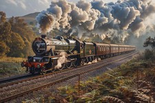 Steam train canvas - train,