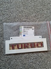 Genuine Opel Vauxhall Badge Emblem Logo "TURBO" Red Part Number 13443448 New