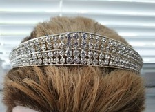 Jon Richard Graduated Four Row Crystal Tiara Rrp 40. Bride, Prom, Occasion.
