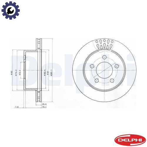 Brake disc bg4103 - 2x, for