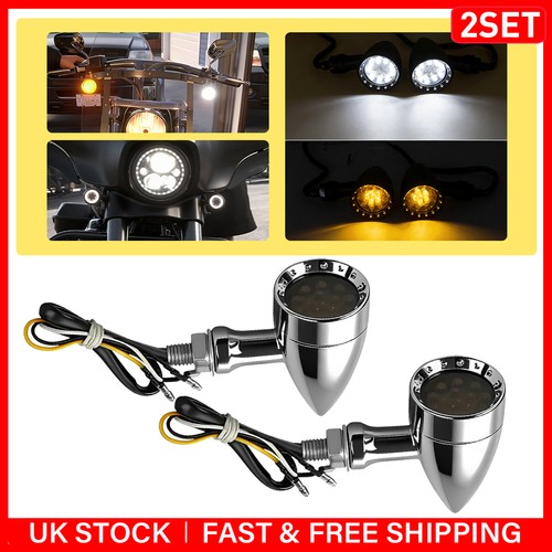 Chrome 10mm led turn signal - chrome,