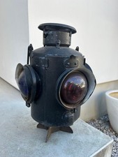 Railway lamp black red blue