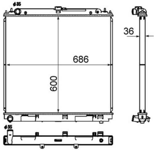 Radiator mahle fits nissan - radiator,