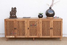 88" Long Old Teak Floral Jali