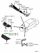 Garnish, Hood Air Outlet For: Mitsubishi Lancer Evo 7 8 9 (CT9A)