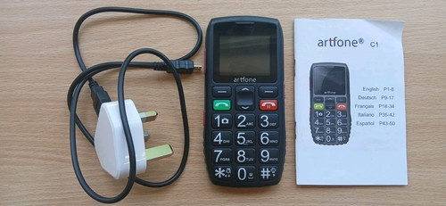 Artfone black big button - c1,