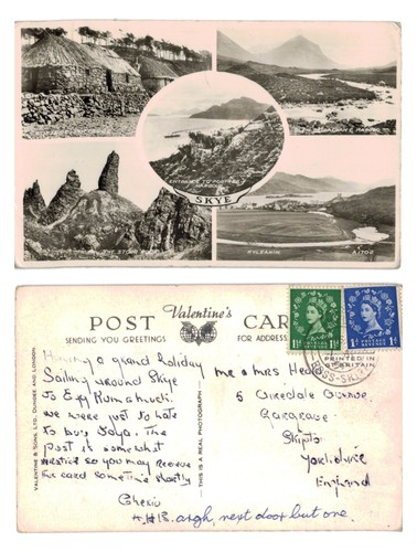 Vintage postcard multi - postcard,
