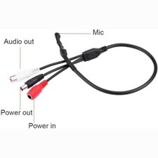 CCTV MIC MICROPHONE HIGH Gain Indoor Outdoor AUDIO MODULE RCA AUDIO JACK 2.1MM