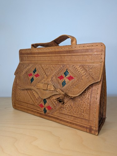 Vintage 70s hand tooled - hand,