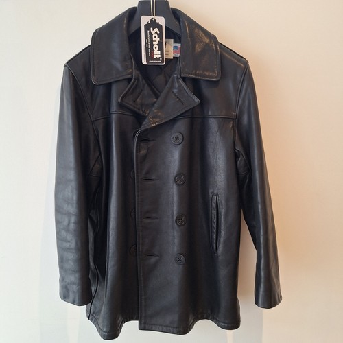Schott leather pea coat - schott, sz
