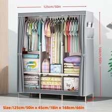 LARGE FABRIC CANVAS WARDROBE