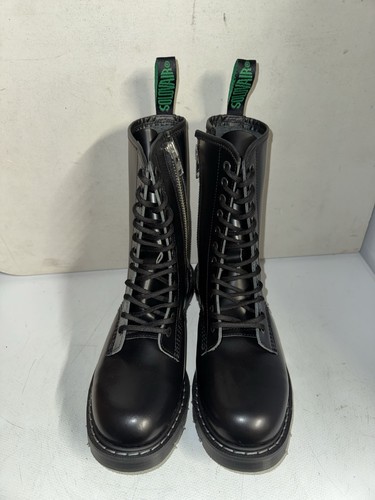 Solovair black leather - black,
