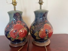 Pair of Moorcroft table lamps