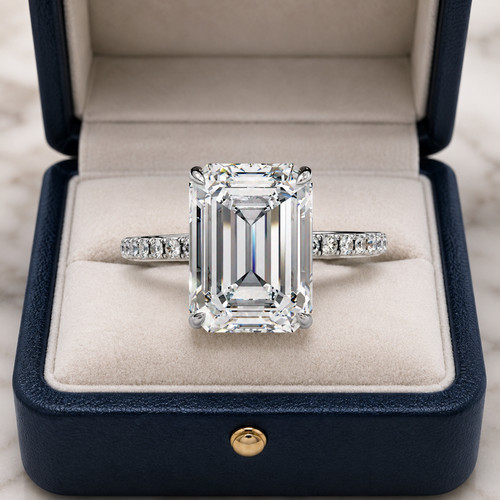 Emerald 14k white gold - white,