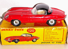 Dinky Toys 120 Jaguar E Type Hardtop Complete w Original Box Damaged