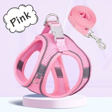 Step in Dog Harness+Lead Set Soft Mesh Reflective Breathable Vest for Puppy Cats