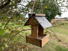 Wild Bird Hanging Feeder Garden Birds Seed Table Peanut Wooden Tray Heritage