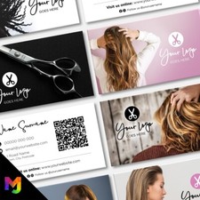 Custom Business Card Cards Salon Hairdresser Beauty Hair Hairdressing Printing