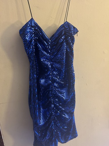 Zara mirrored blue short dress - zara,