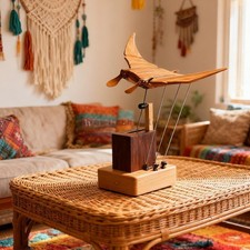 Handmade Wooden Manta Ray