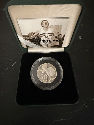 2004 roger bannister 50p - bannister, .925