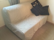 IKEA LYCKSELE Sofa Bed 2-Seat, Double Bed, Beige Cover