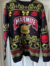 Marmite Unisex Ugly Christmas Festive Jumper Sweater Size Small Xmas 