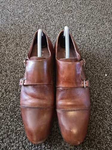 Poste men brown leather monk - men, 2