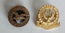 2x Old Air Training Corps Badges Cadet Buttonhole & Civilian Instructor Badge