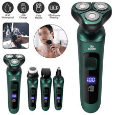 4-In-1 Men Electric Shaver Razor Rotary Beard USB Rechargeable Trimmer Cordless