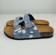 Size 3 Cath Kidston X Syldes Blue Spotted Sliders Sandals Buckle NEW Eur 36 