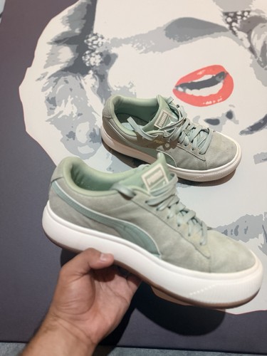 Puma suede platform mint - suede, green