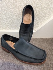 Mens GRENSON Dark Blue Suede