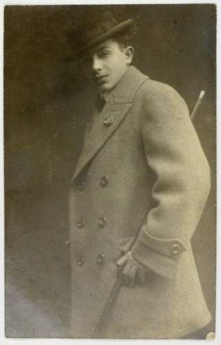 1913 dapper edwardian - man, cane