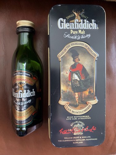Glenfiddich miniature whisky - miniature,