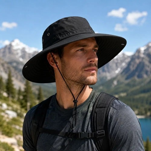 Outback cowboy hat - cowboy, chin