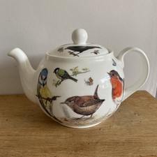 Roy Kirkham The English Tea Collection Teapot Garden Birds Bone China England 1L