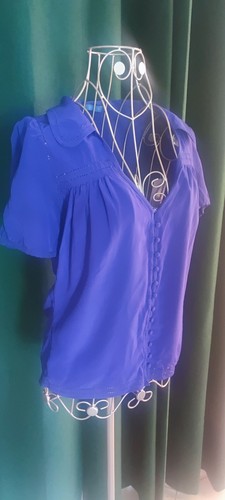 Women blue silk satin - blue,