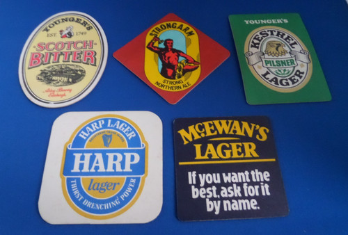 Vintage beer mats kestrel - beer,