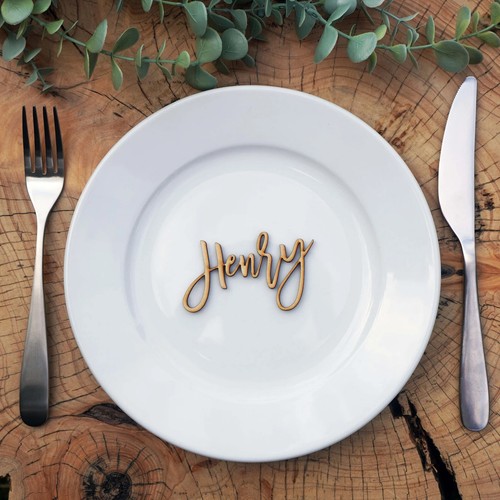 Wooden name place - wooden, setting