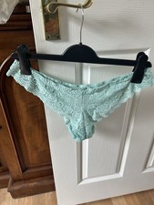 George Asda Lacy Thong Knickers. Brazilian Style. Size 16. New. Aqua Green