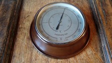 1940'S LARGE VINTAGE SMITH'S BAKELITE WALL THERMOMETER - VGC & WORKING ORDER