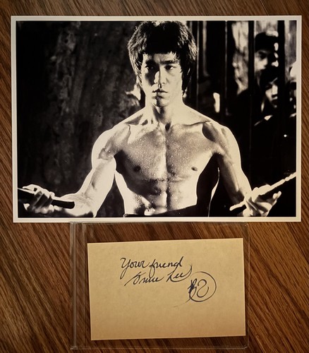 Bruce lee augotgraph with coa - with,