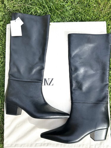 Zara nwt genuine leather black - zara,