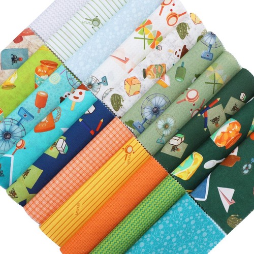 Craftsfabrics retro mix 40pcs - craftsfabrics,